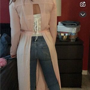 Missguided Pink Longline Jacket